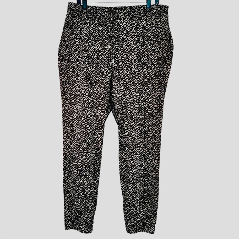 Love Scarlett Pull-On Joggers Large Tie Waist Leopard Print Loungewear Pants